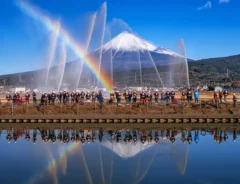 一斉放水の様子