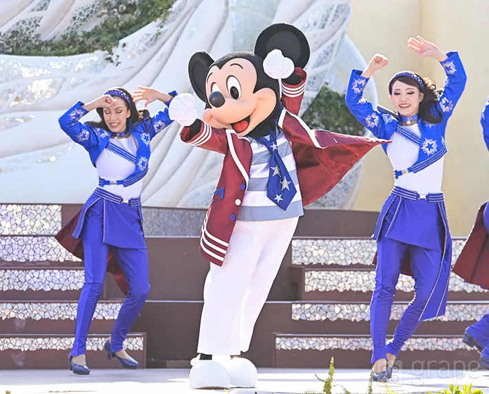 東京ディズニーシー新規ショー『ダンス・ザ・グローブ！』のミッキーマウス（撮影:grape編集部）
