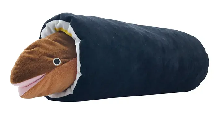 仙台うみの杜水族館のアナゴの恵方巻ぬいぐるみの写真