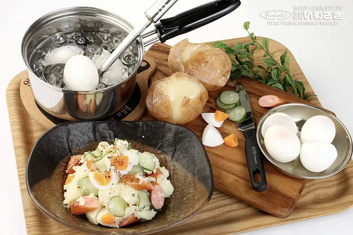 食品サンプルのポテトサラダの写真