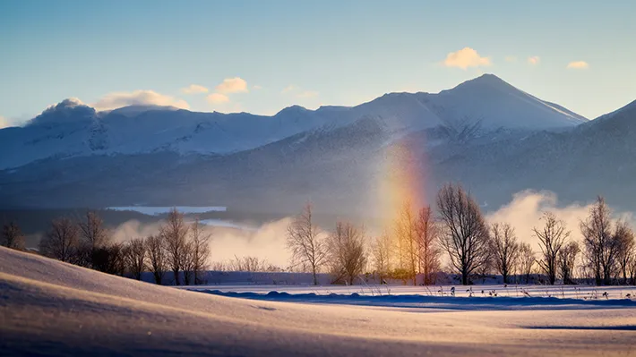 ダイヤモンドダストの虹