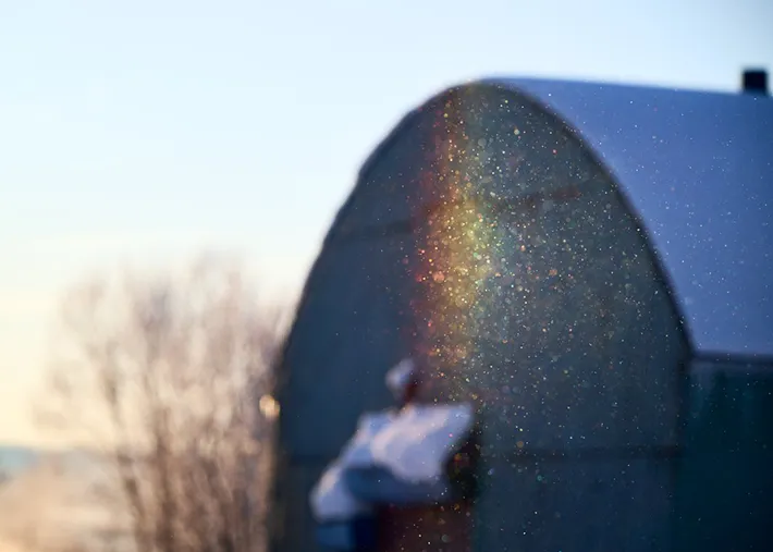 ダイヤモンドダストの虹