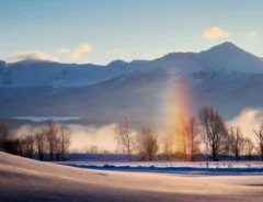 ダイヤモンドダストの虹