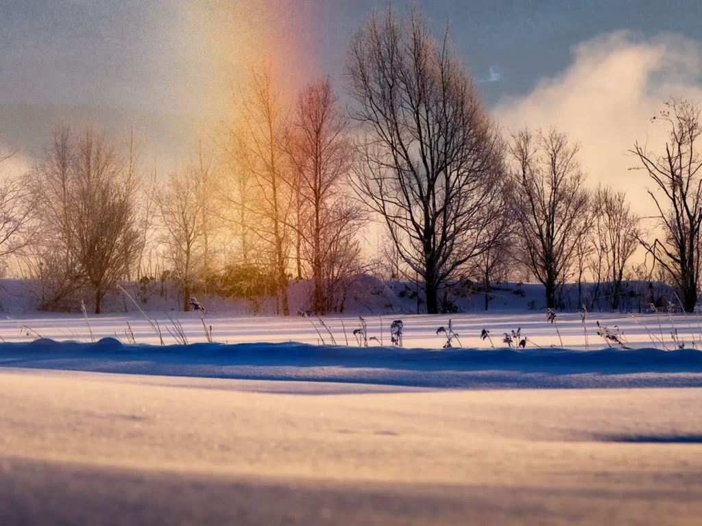 ダイヤモンドダストの虹