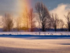 ダイヤモンドダストの虹