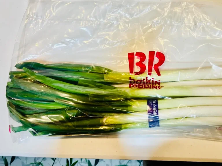 ネギが入っているサーティワンの袋の写真