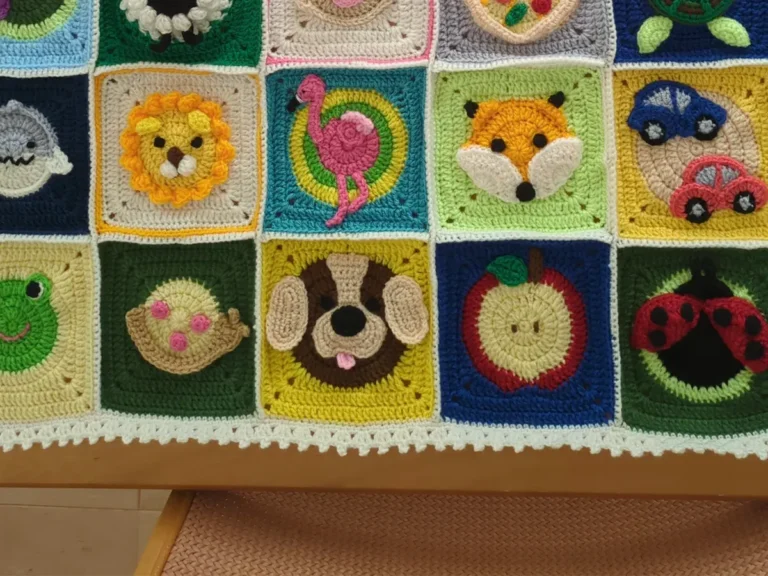 手編みのブランケットの写真