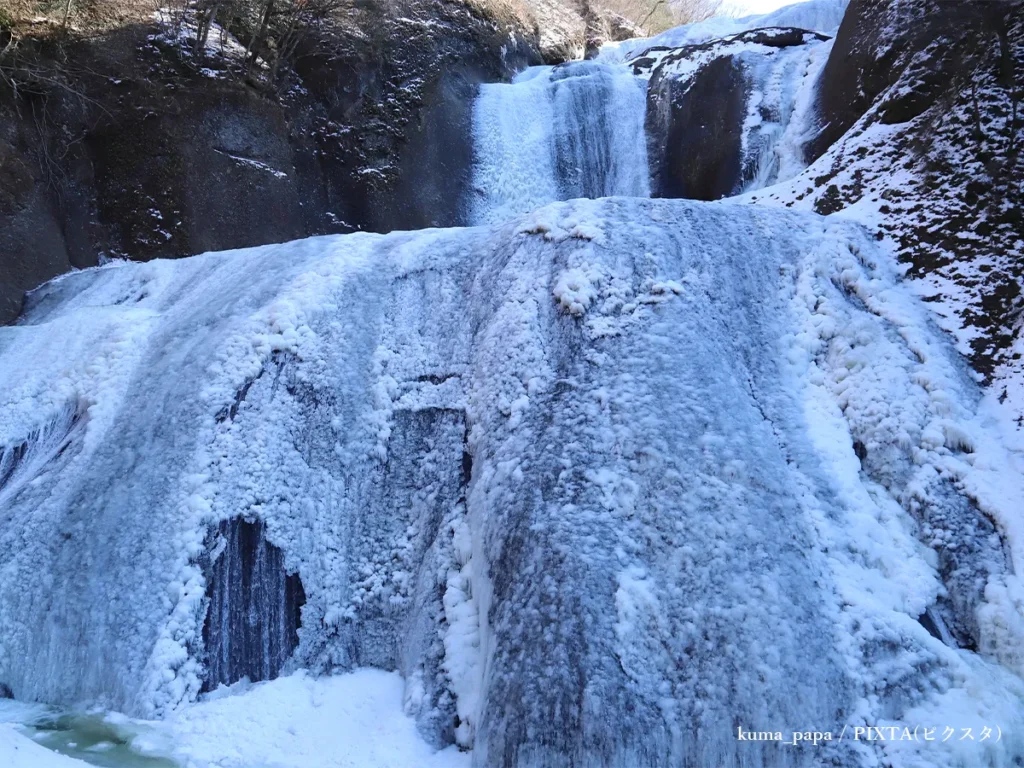 袋田の滝の様子
