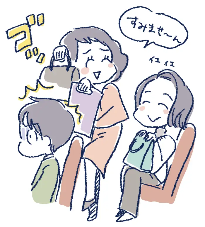 舞台観劇のマナー注意喚起のイラスト