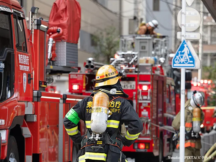 消防隊員の写真