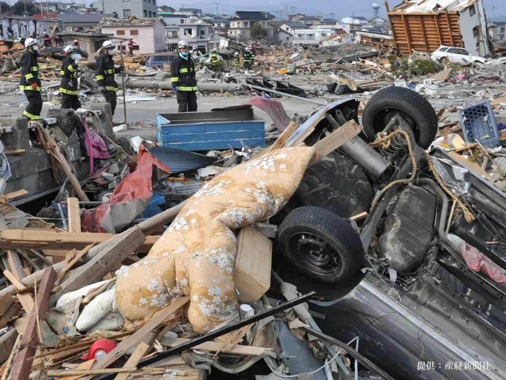 東日本大震災の被災地の写真