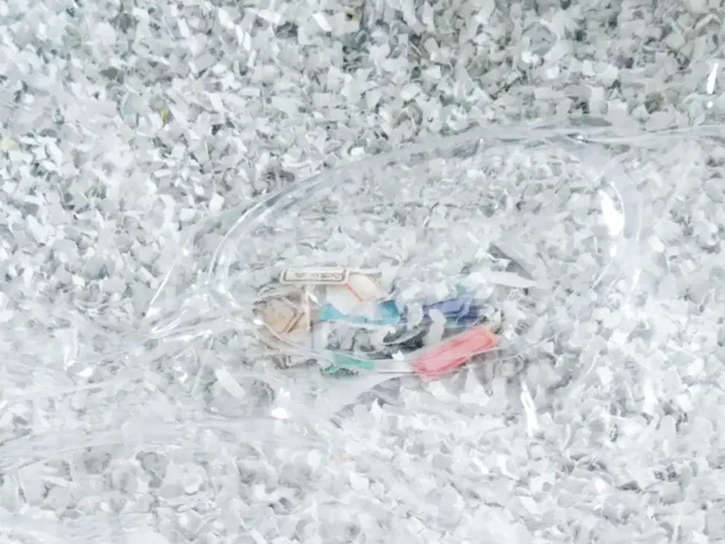 紙で作ったクッションの写真