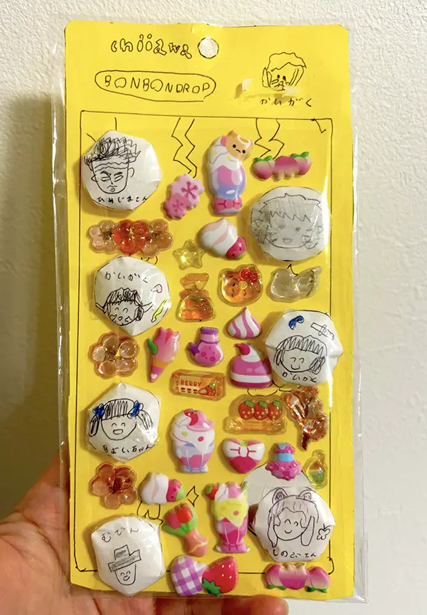 8歳の子供が作った鬼滅シールの写真