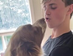 愛犬にそっとキスをしたら　犬が返した意外な『リアクション』に「最高すぎる！」「信じられない」