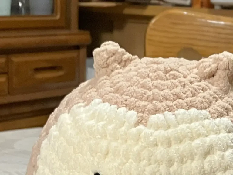 フクロウのあみぐるみの写真