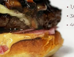 ハンバーガーを写した健康啓蒙ポスター