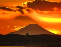 夕暮れの二十富士の写真
