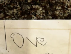 5歳の子供が英語で書いたメッセージの写真